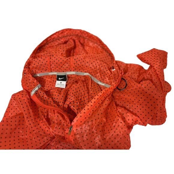 Nike Red & Black Polka dot Windbreaker, Rain Jacket, Women’s SZ Medium - Picture 6 of 9